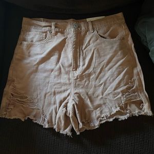 American Eagle Outfitters - AE Distressed Mom Shorts - NWT - Dark Tan Size 12